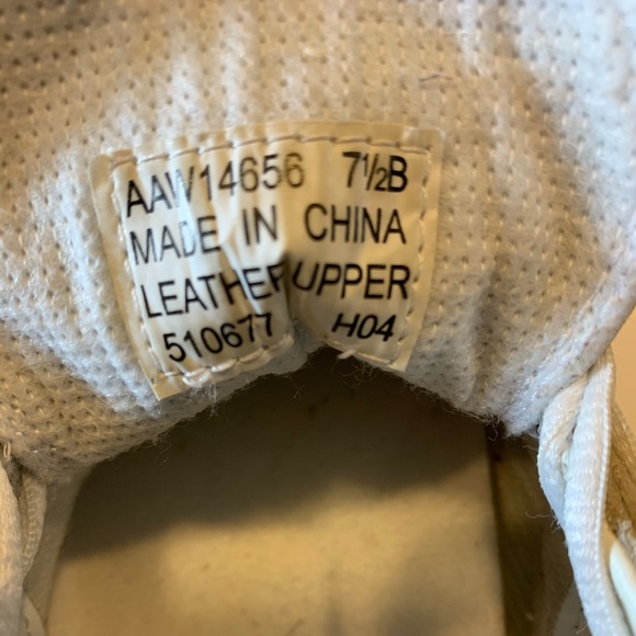 Polo RalphLauren Leather Shoes White/Tan 7 1/2 M - Picture 3 of 4